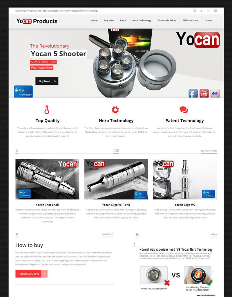Yocan Products online store e-commerce website seo los angeles